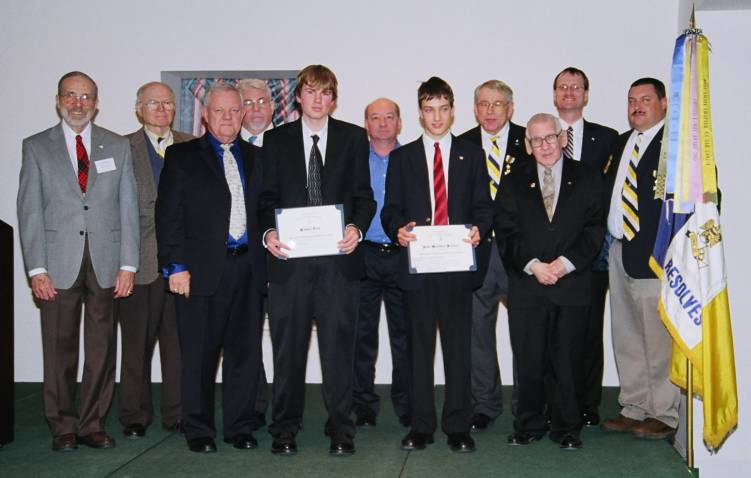 Oration Contest Participants picured with members of the Fairfax Resolves.